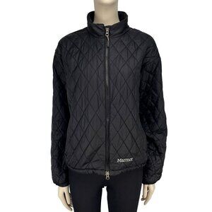 MARMOT Primaloft Gorpcore Sporty Black Puffer Jacket Short‎ Coat sz Medium